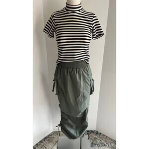 AKIRA Olive Utility Skirt Size Small